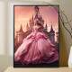Quadro Decorativo Inspirado em Princesa com Vestido Rosa