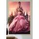 Quadro Decorativo Inspirado em Princesa com Vestido Rosa
