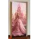 Adesivo de Porta Cole��o Princesa Vestido Rosa