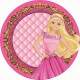 Etiquetas Adesivas Cole��o Inspirada em Princesa com Fundo Rosa e Dourado