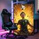 Quadro Decorativo Inspirado em Game de Futebol, Jogando com Garra: O Rapaz Que N�o Desiste