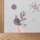 Adesivo de Parede Folhagem e Detalhes Rosa Boho