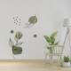Adesivo de Parede Folhagem e Detalhes Verdes Past�is Boho