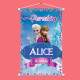 Banner Impresso em Lona Infantil Para Anivers�rio Inspirado em Frozen com Nome e Idade