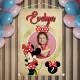 Banner em Lona Infantil Inspirado em Minnie com Foto, Nome e Idade