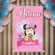 Banner em Lona Infantil Inspirado em Minnie com Nome e Idade