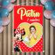Banner em Lona Infantil Inspirado em Minnie com Nome, Foto e Idade