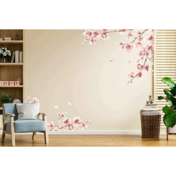 Adesivo de Parede Floral Galhos de Sakura