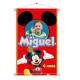 Banner em Lona Infantil em Mickey Personalizado com Foto e Fundo Vermelho