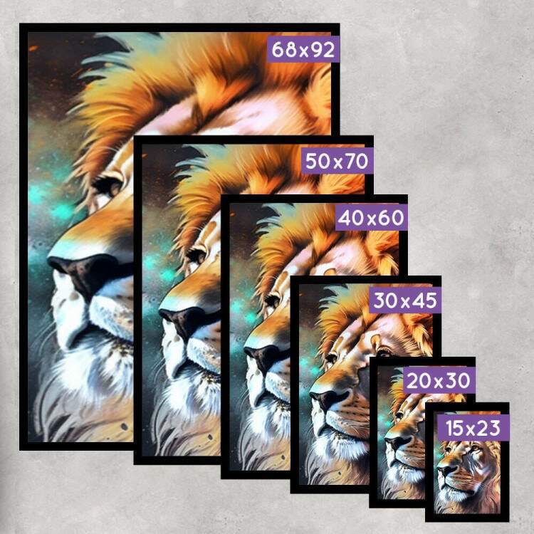 Kit 3 Quadros Decorativos Leo de Jud A F Pela Qual Me Ajoelho