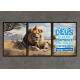 Quadros Decorativos Le�o de Jud� - Kit 3 Unidades
