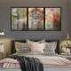 Kit 3 Quadros Decorativos Le�o em Meio as Flores Na Primavera