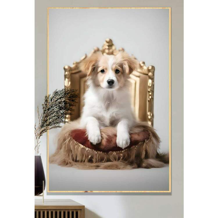 Quadro Decorativos de Animais Cachorro em Caminha Luxuosa