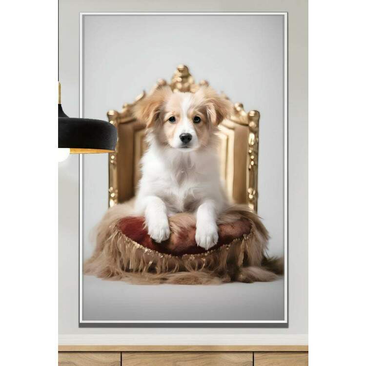 Quadro Decorativos de Animais Cachorro em Caminha Luxuosa