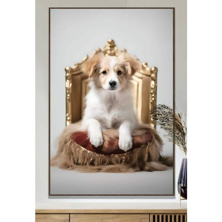 Quadro Decorativos de Animais Cachorro em Caminha Luxuosa