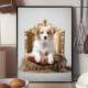 Quadro Decorativos de Animais Cachorro em Caminha Luxuosa