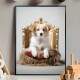 Quadro Decorativos de Animais Cachorro em Caminha Luxuosa