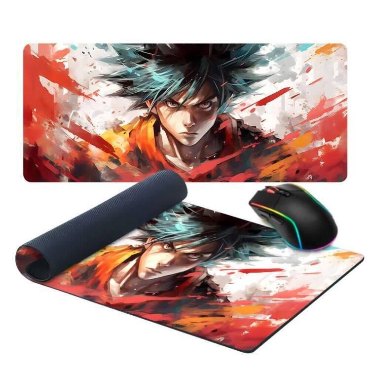 Mouse Pad Gigante 70x30cm Anime Desenho de Homem em Pintura