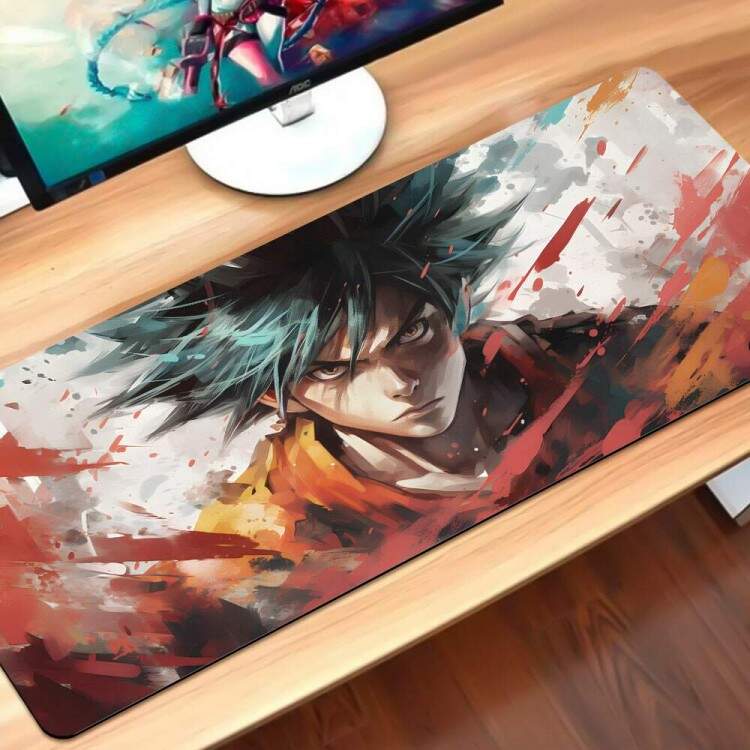 Mouse Pad Gigante 70x30cm Anime Desenho de Homem em Pintura