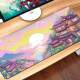 Mouse Pad Gigante 70x30cm Anime Desenho de Vilarejo Roxo