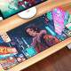 Mouse Pad Gigante 70x30cm Anime Desenho de Garota no Jap�o