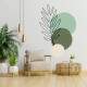 Adesivo Decorativo Contempor�neo Moderno Verde Boho
