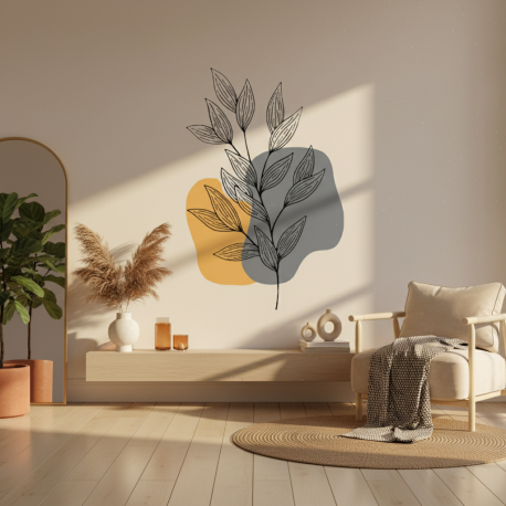 Adesivo de Parede Ramo de Planta Contempornea Boho