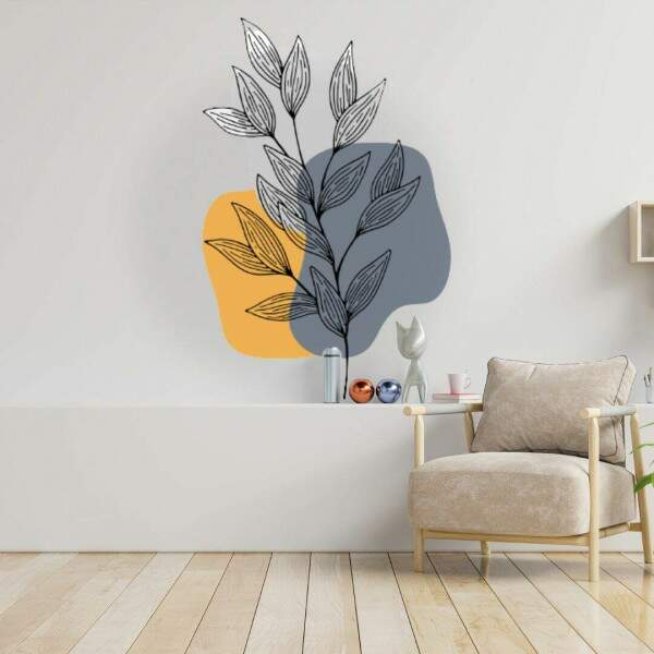 Adesivo de Parede Ramo de Planta Contempornea Boho