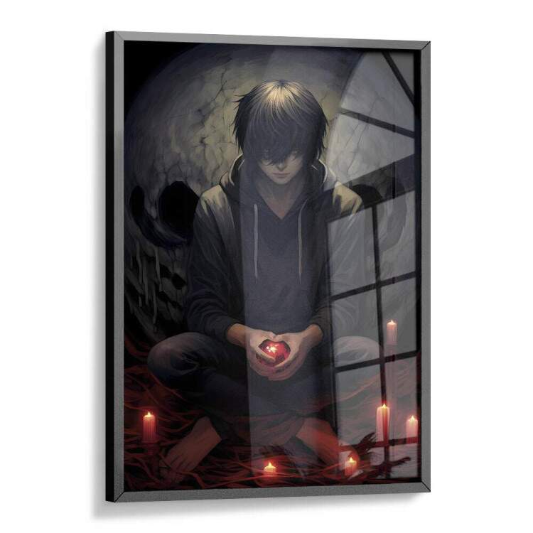 Quadro Decorativo F Arte Velas Inspirado em Ryuk e Light