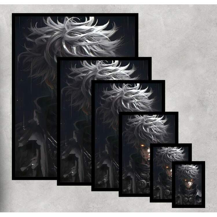 Quadro Decorativo F Arte Olhos Amarelos Inspirado em Ryuk e Light