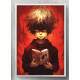 Quadro Decorativo F� Arte Fundo Vermelho Inspirado em Ryuk e Light