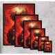 Quadro Decorativo F� Arte Fundo Vermelho Inspirado em Ryuk e Light