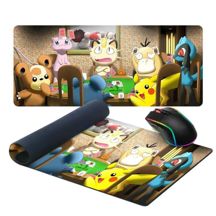 Mouse Pad Gigante 70x30cm Anime Pokemon Pikachu e Outros