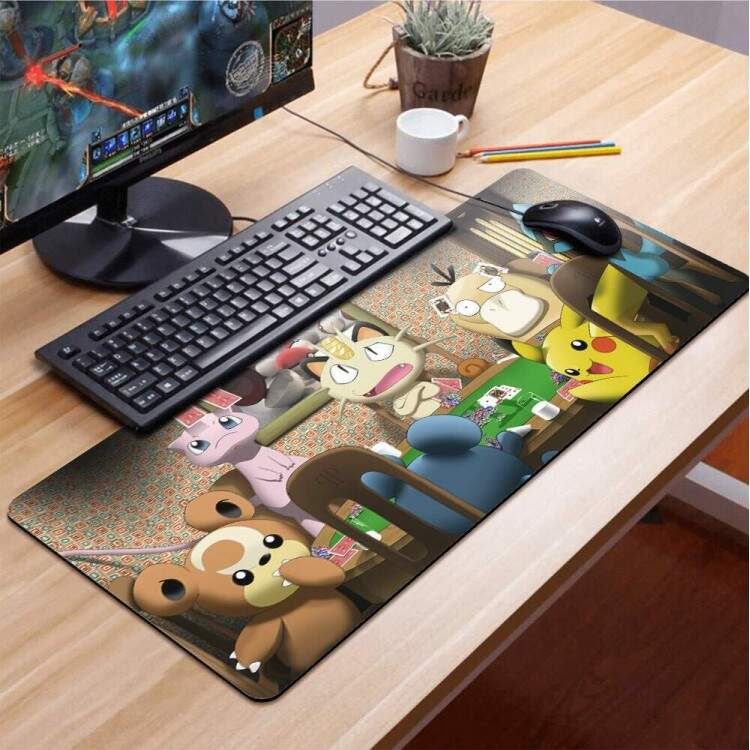 Mouse Pad Gigante 70x30cm Anime Pokemon Pikachu e Outros