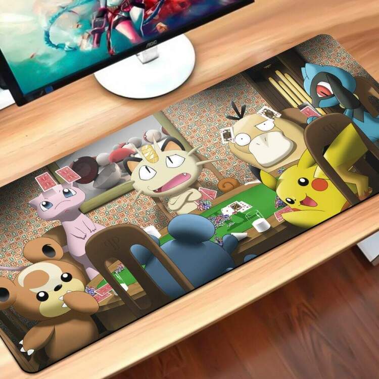 Mouse Pad Gigante 70x30cm Anime Pokemon Pikachu e Outros