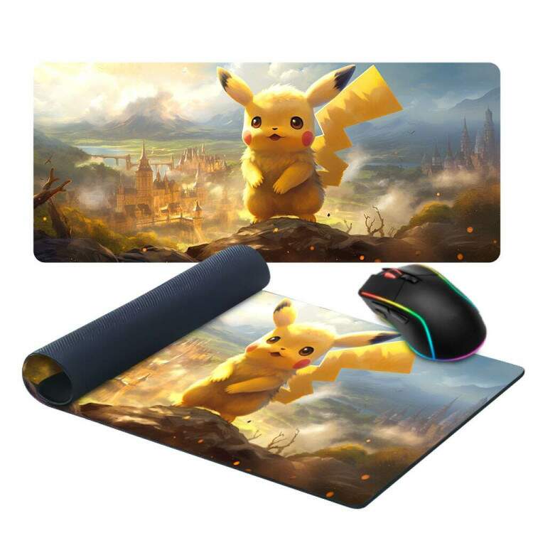 Mouse Pad Gigante 70x30cm Anime Pokemon Pikachu