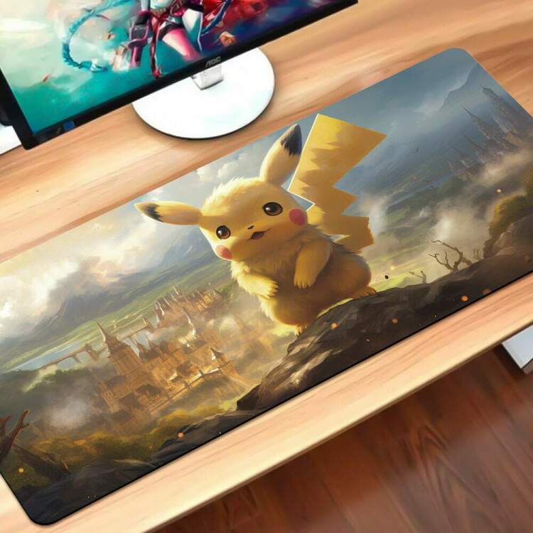 Mouse Pad Gigante 70x30cm Anime Pokemon Pikachu