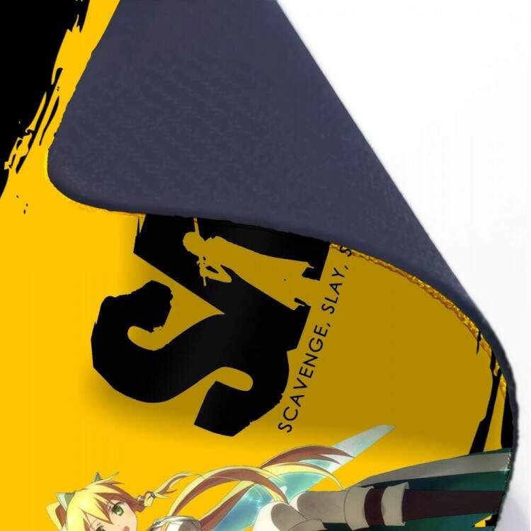 Mouse Pad Gigante 70x30cm Anime Sword Art Online Fundo Amarelo