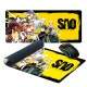 Mouse Pad Gigante 70x30cm Anime Sword Art Online Fundo Amarelo