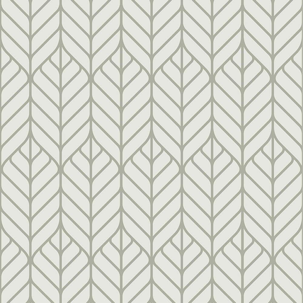 Papel de Parede Branco Linhas Abstratas Vintage