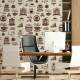 Papel de Parede Bege e Marrom Caf�