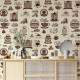 Papel de Parede Bege e Marrom Caf�