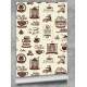 Papel de Parede Bege e Marrom Caf�