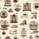 Papel de Parede Bege e Marrom Caf�