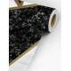 Papel de Parede Mosaico Geom�trico Preto, Branco e Dourado MP