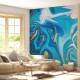 Papel de Parede M�rmore Efeito Liqu�do Azul MP