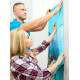 Papel de Parede M�rmore Efeito Liqu�do Azul com Dourado Luxuoso MP