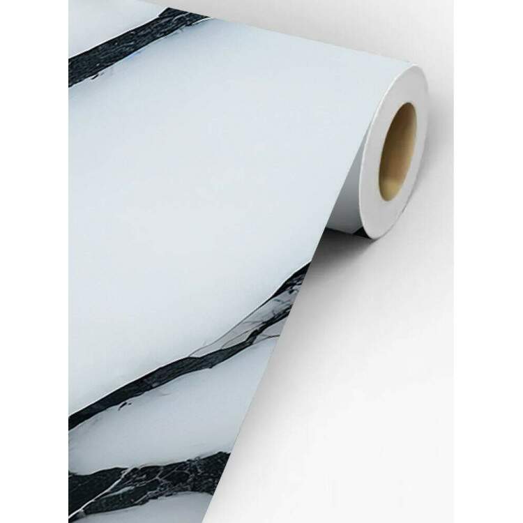 Papel de Parede Mrmore Branco e Cinza MP
