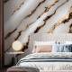 Papel de Parede M�rmore Branco com Detalhes Dourados Luxuosos MP