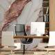 Papel de Parede M�rmore Branco com Detalhes Rose Gold Luxuosos 3D